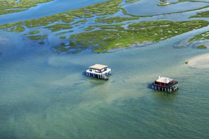 Les Cabanes Tchanquées, deux vieilles Dames bienveillantes qui veillent sur le Bassin d'Arcachon