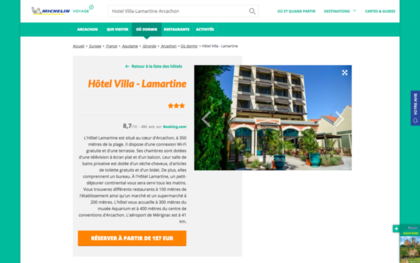 Le Guide Michelin recommande l'Hôtel Villa-Lamartine !
