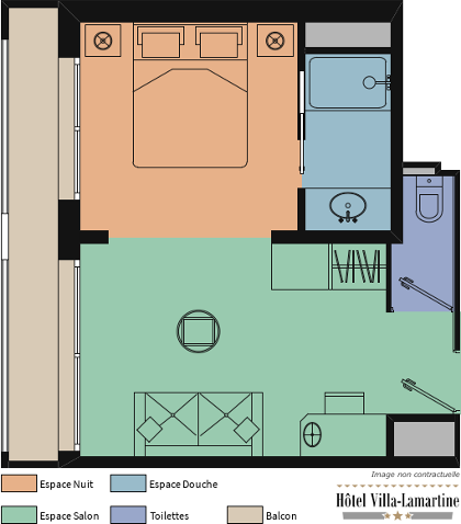 Prestige Suite Plan Hotel Villa-Lamartine in Arcachon City